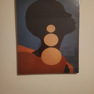 Abstract Silhouette Wall Art in Black and Rust